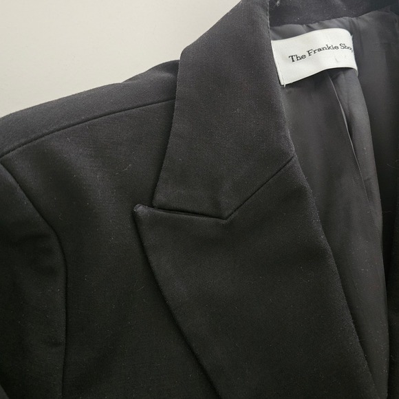 The Frankie Shop Black Cotton Tailored Two Button Blazer Jacket M/L ~ - Picture 5 of 13